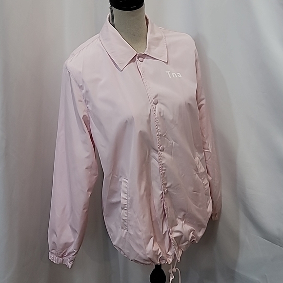 TNA Jackets & Blazers - RARE* NWOT TNA Worldwide Rain Jacket Long Snap Button Pastel Pale